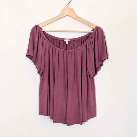 PRICE DROP - BP Off the Shoulder top Purple Mauve - Picture 5 of 6